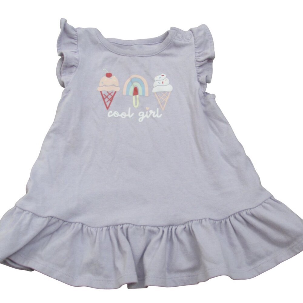 Garanimals Pullover T Shirt Girls Size 12M Purple Short Sleeve Cool Girl Tee Top